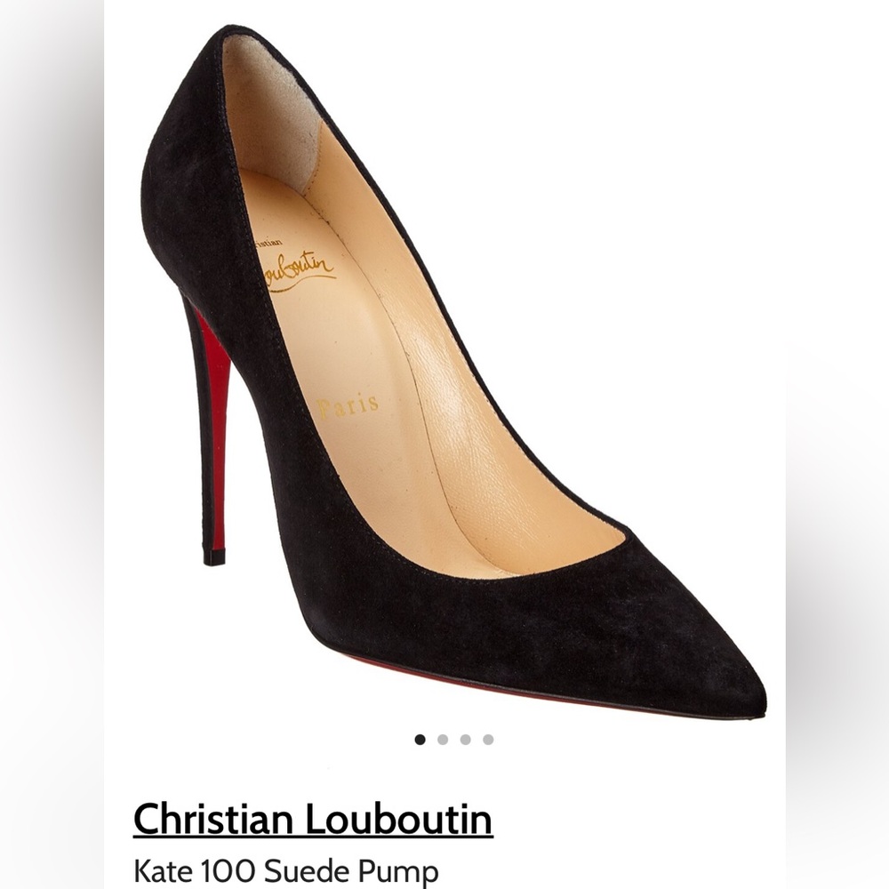 Christian Louboutin Black Suede Worn twice- 37.5
